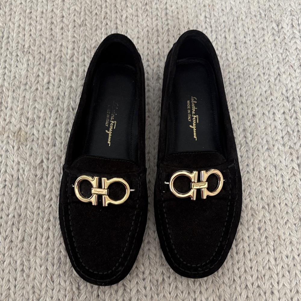 Salvatore Ferragamo Black Loafers
